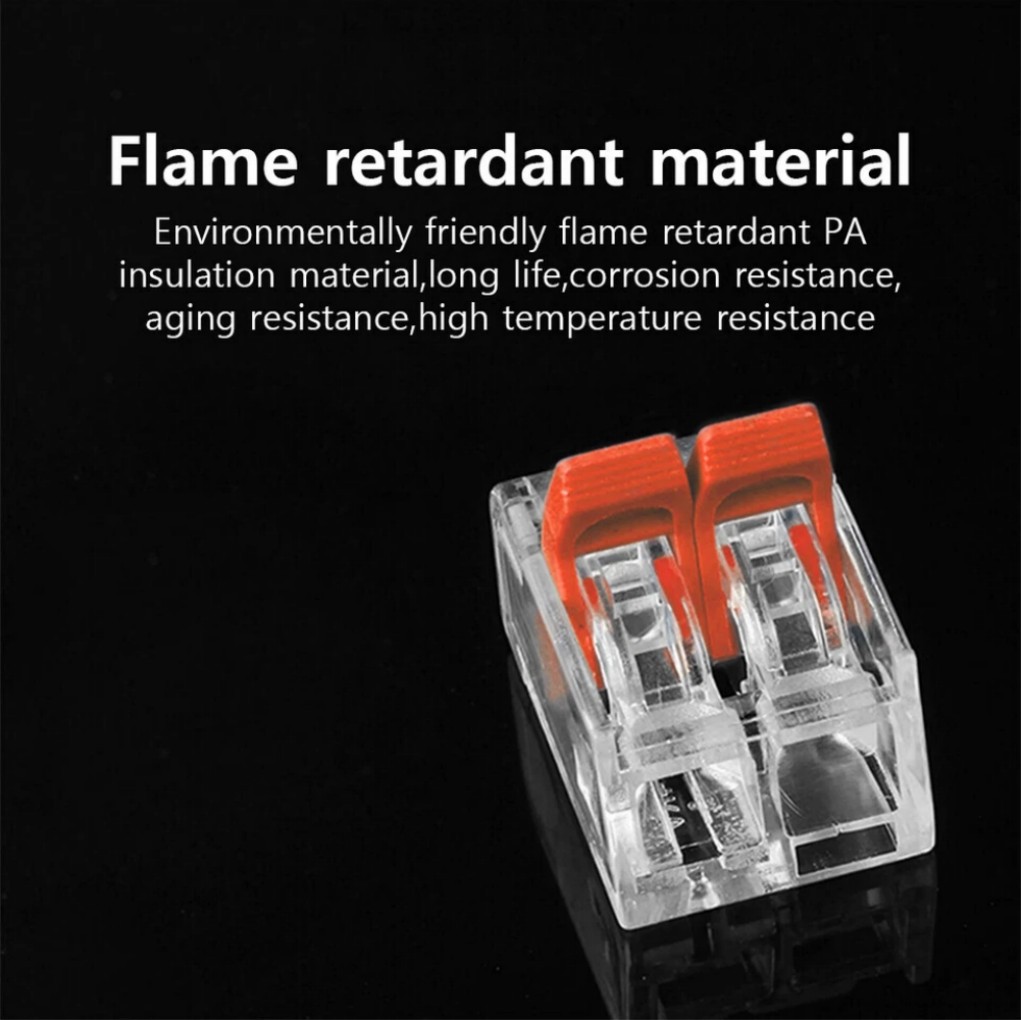 90 Pack Connectors Reusable Wire Clamp Terminal Blocks Compact Wire Connector*/+