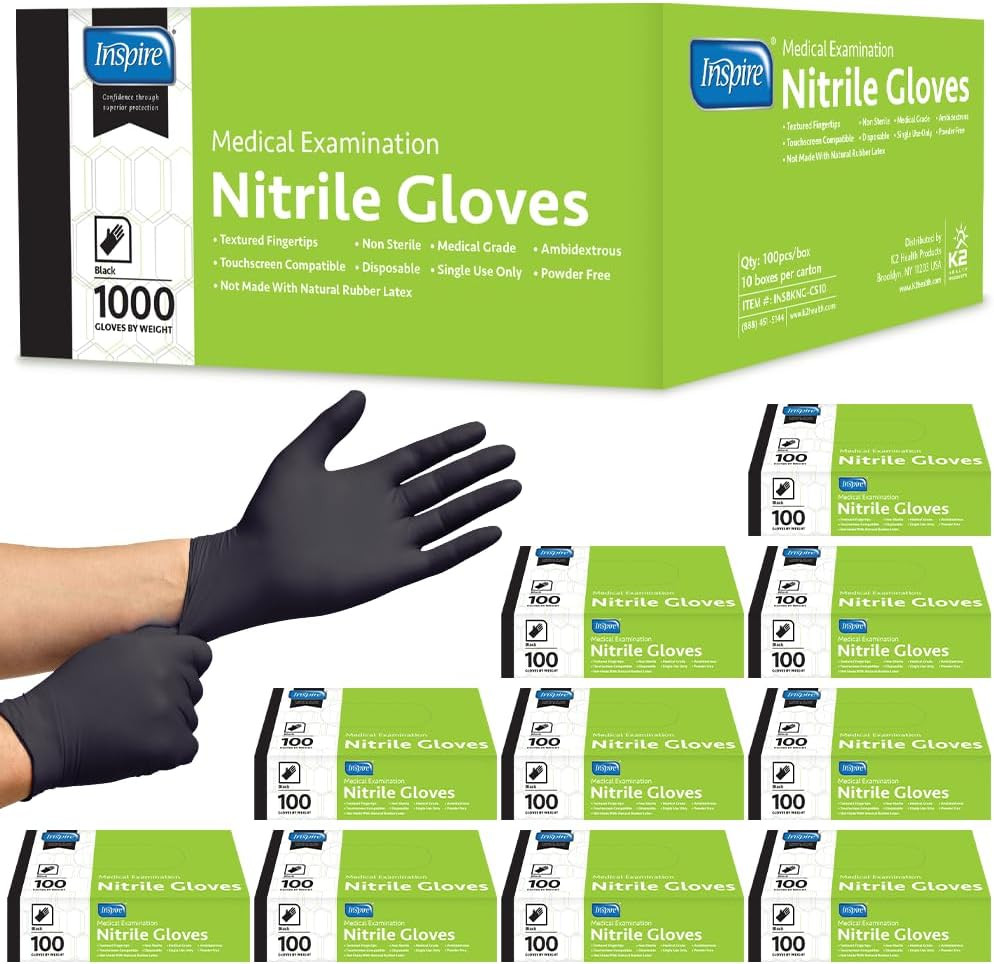 Black Nitrile Gloves | the ORIGINAL Quality Black Gloves Disposable Latex Free |