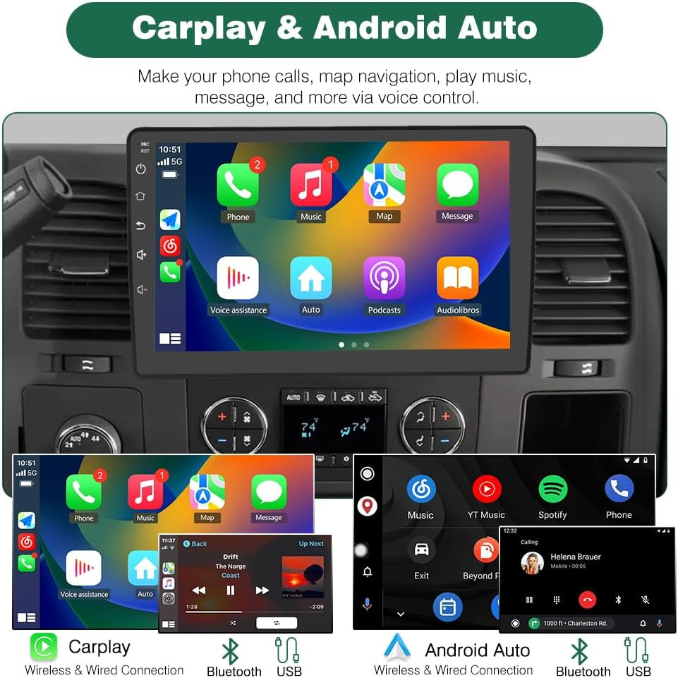 4Core 64GB ROM Car Radio Stereo for Chevy Chevrolet Silverado 2007-2013 Tahoe Eq
