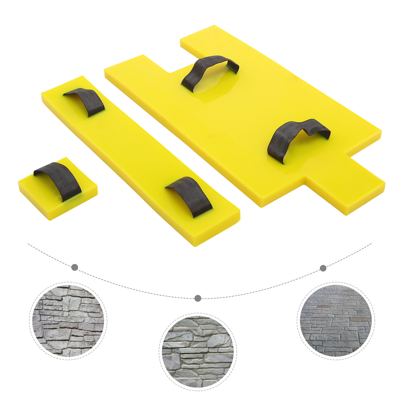 Concrete Polyurethane Texture Mat for Seamless Cement Stamping – Yellow