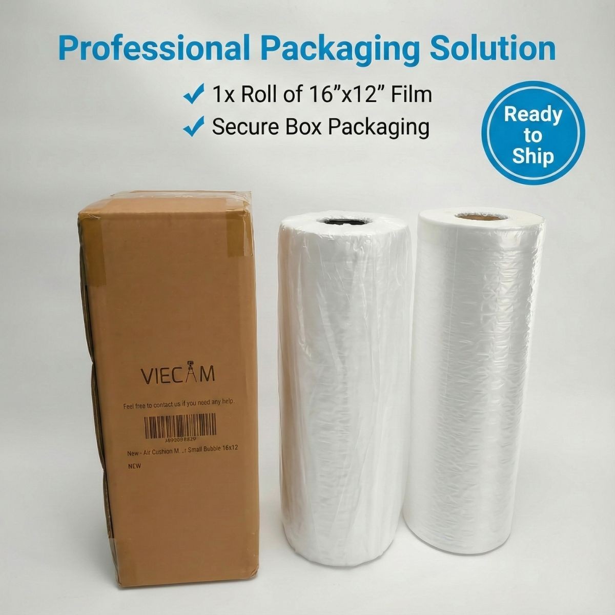 984ft x 12″ x16″ Air Cushion Machine Film Packaging Roll – Small Bubble Roll