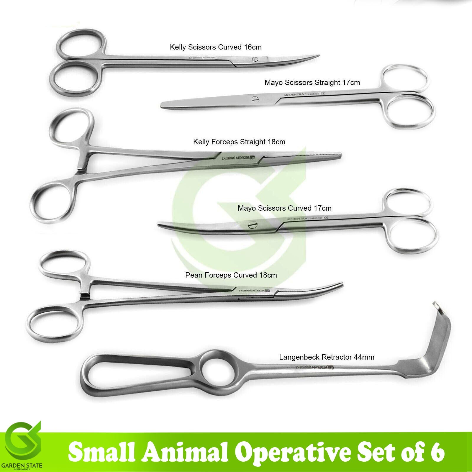 Surgical Tissue Retractor Suture Hemostat Foceps Small Animal Surgical Set