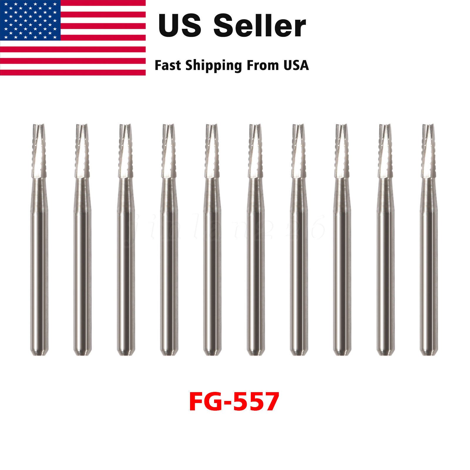 Dental Midwest FG #557 Clinic Length Cross Cut Carbide Burs 100pcs/10packs