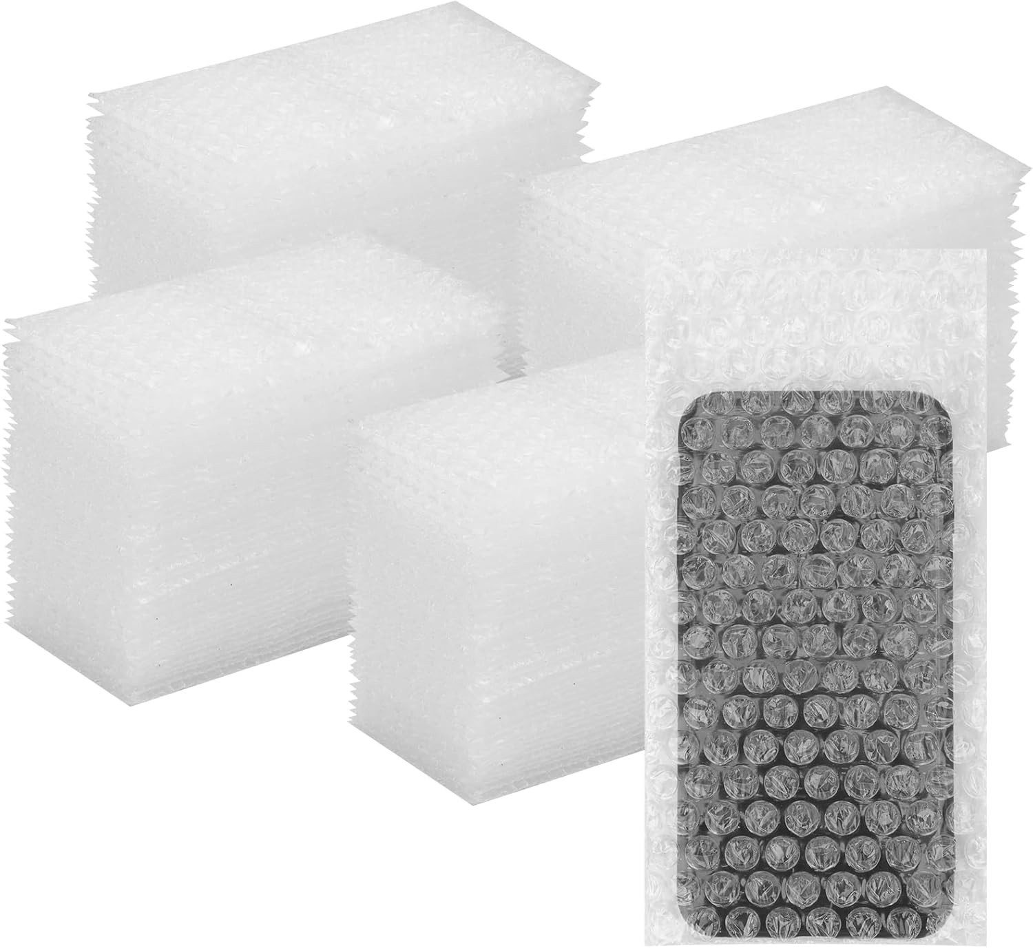 200 Pack 4×8 Clear Bubble Pouches Cushioning Bags for Mailing Shipping Packaging