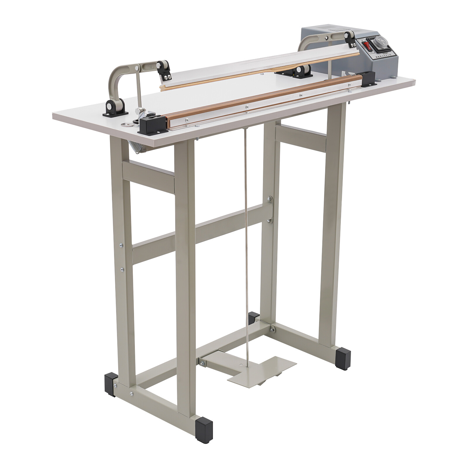 22.83″ Foot Pedal Impulse Sealer Heat Seal Plastic Bag Sealing Machine w/ Cutter