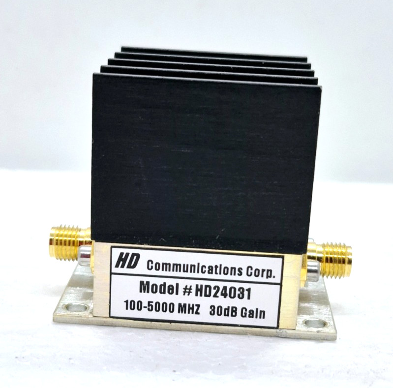 HD Communications Corp. HD24031 SMA RF Amplifier 100-5000 Mhz 30Db Gain
