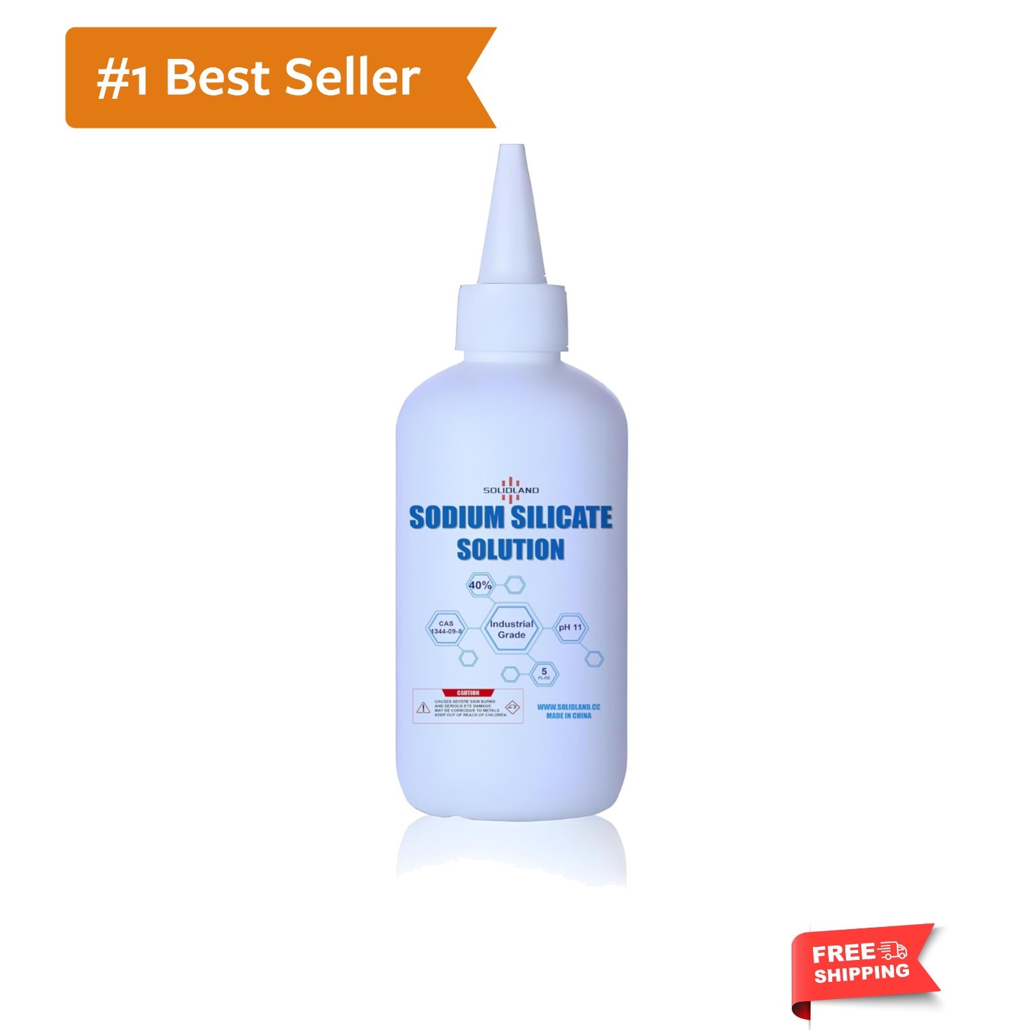 High Purity Sodium Silicate Solution – 5 FL.OZ Multi-Purpose Adhesive Bottle