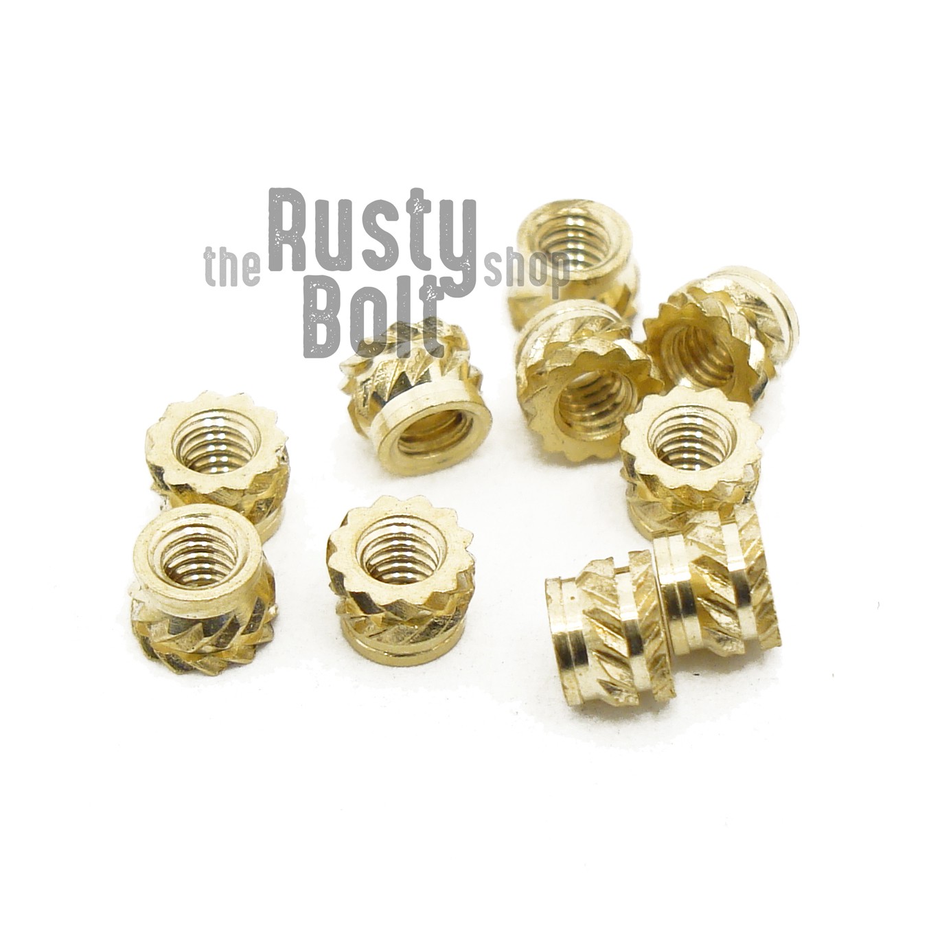 M2 x 2.5mm, 3.5mm OD – Knurled Brass Threaded Heat Set Inserts 3D Printing