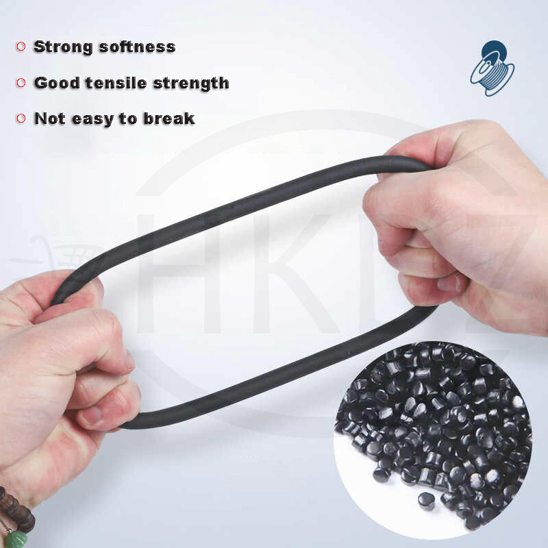 PU Solid Round Belts Polyurethane Drive Belting Diameter 2mm-12mm Smooth / Rough