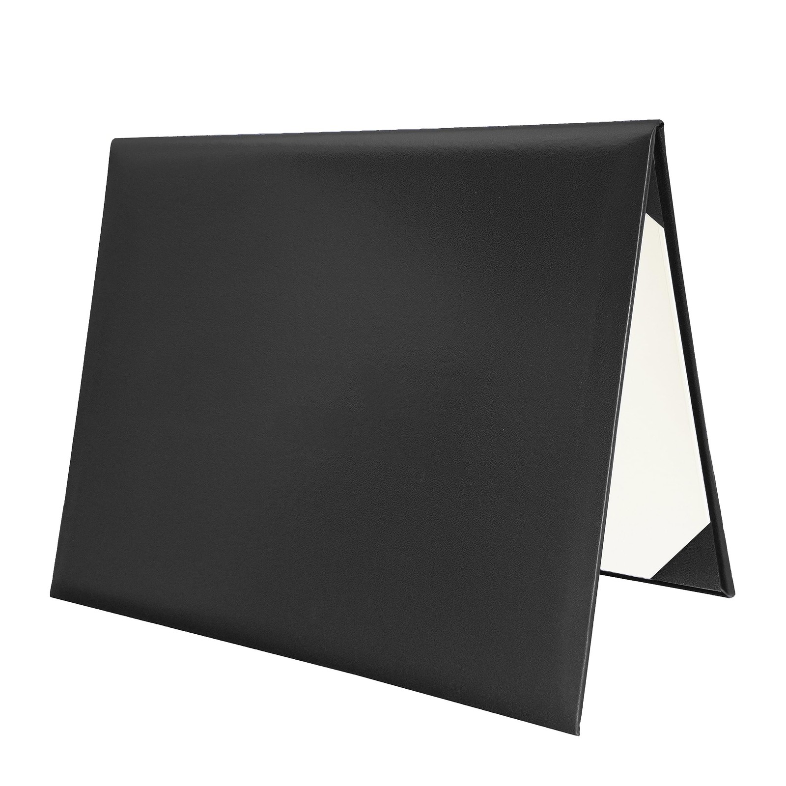 Diploma Graduation Certificate Holders Smooth Leather Cover 8.5”x 11” Black