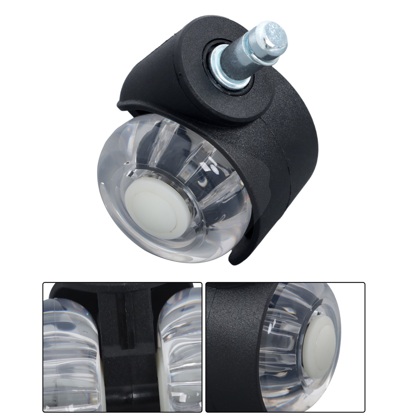 2 INCH Heavy Duty Office Chair Caster Rubber 360° Swivel Wheels Replacement Set