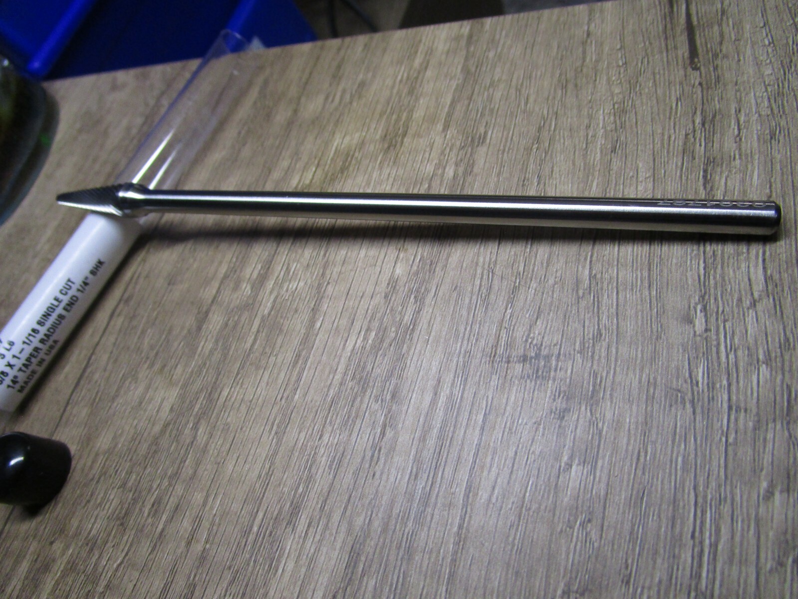 3/8″ x 1″ 1/4″ Shank Dia SL-3L6 Taper Single Cut Carbide Burr – Made in the USA