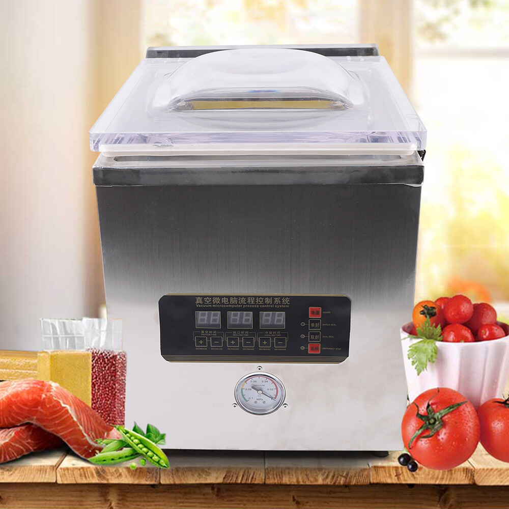 Vacuum Sealer 360W Commercial Food Chamber Vacuum Sealing Packing Machine 110V