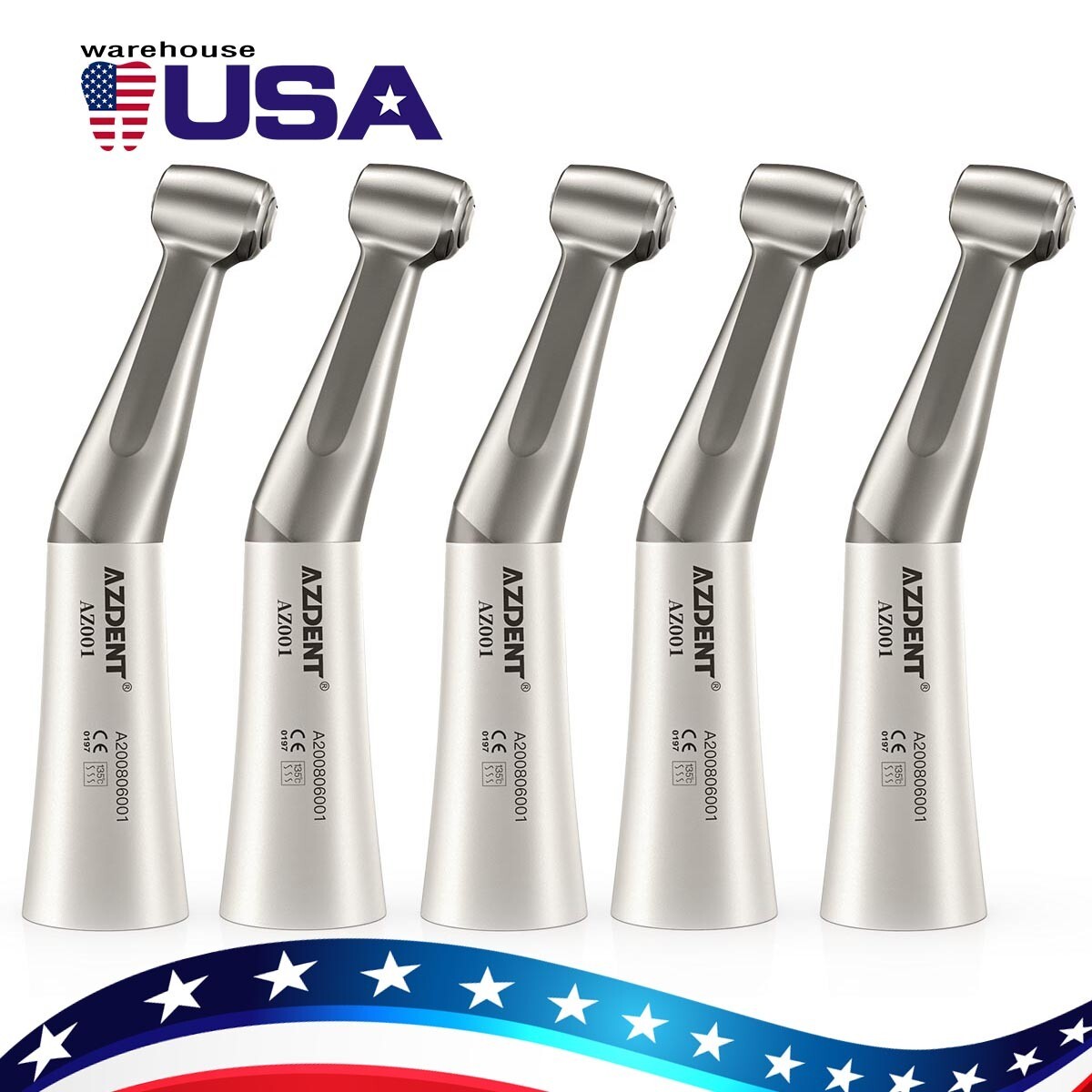 5X NSK Style Dental Slow Low Speed Contra Angle Handpiece Push Button E-Type USA