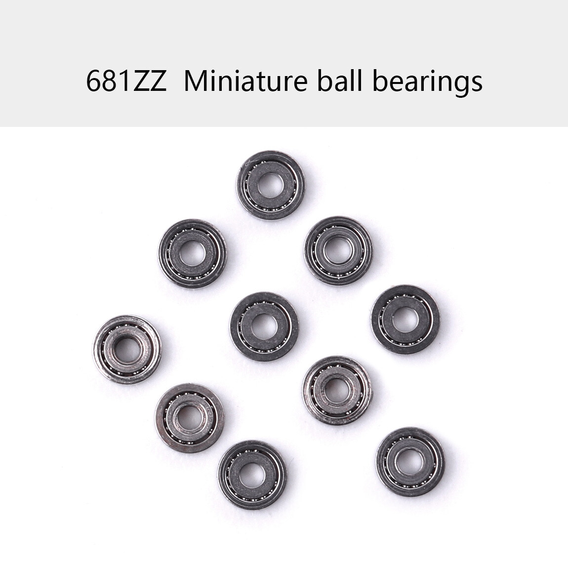 100x 1x3x1mm Miniature Mini Micro Ball Bearings Shield Bearing Replacement 681ZZ