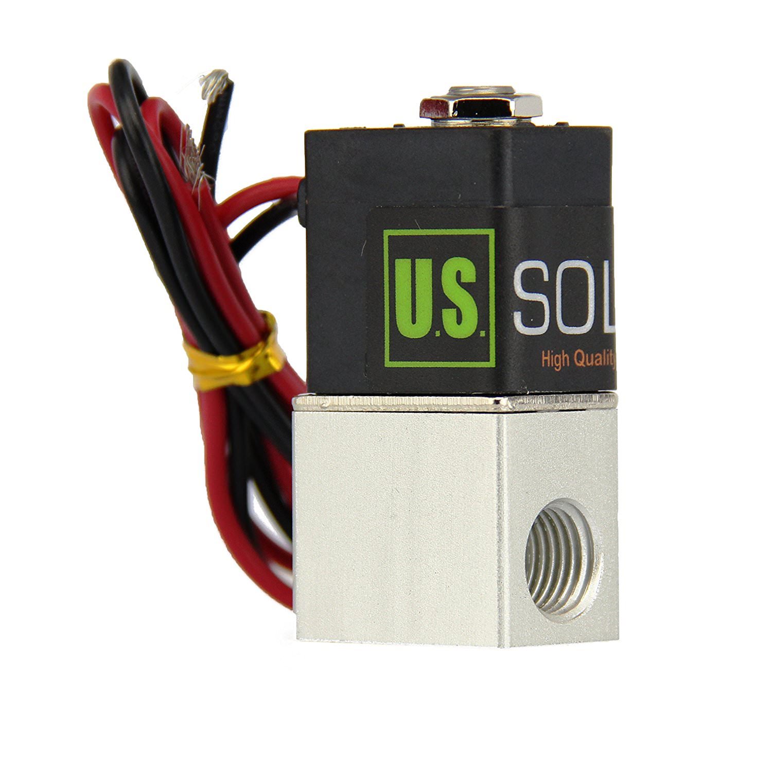 U.S. Solid 1/4″ Pneumatic Electric Solenoid Valve 2 Way 2 Port DC 12V, Air Water