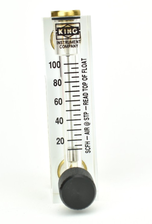King Instrument 75301112C13 Flowmeter 100 SCFH 1/4 FNPT Brass EPR