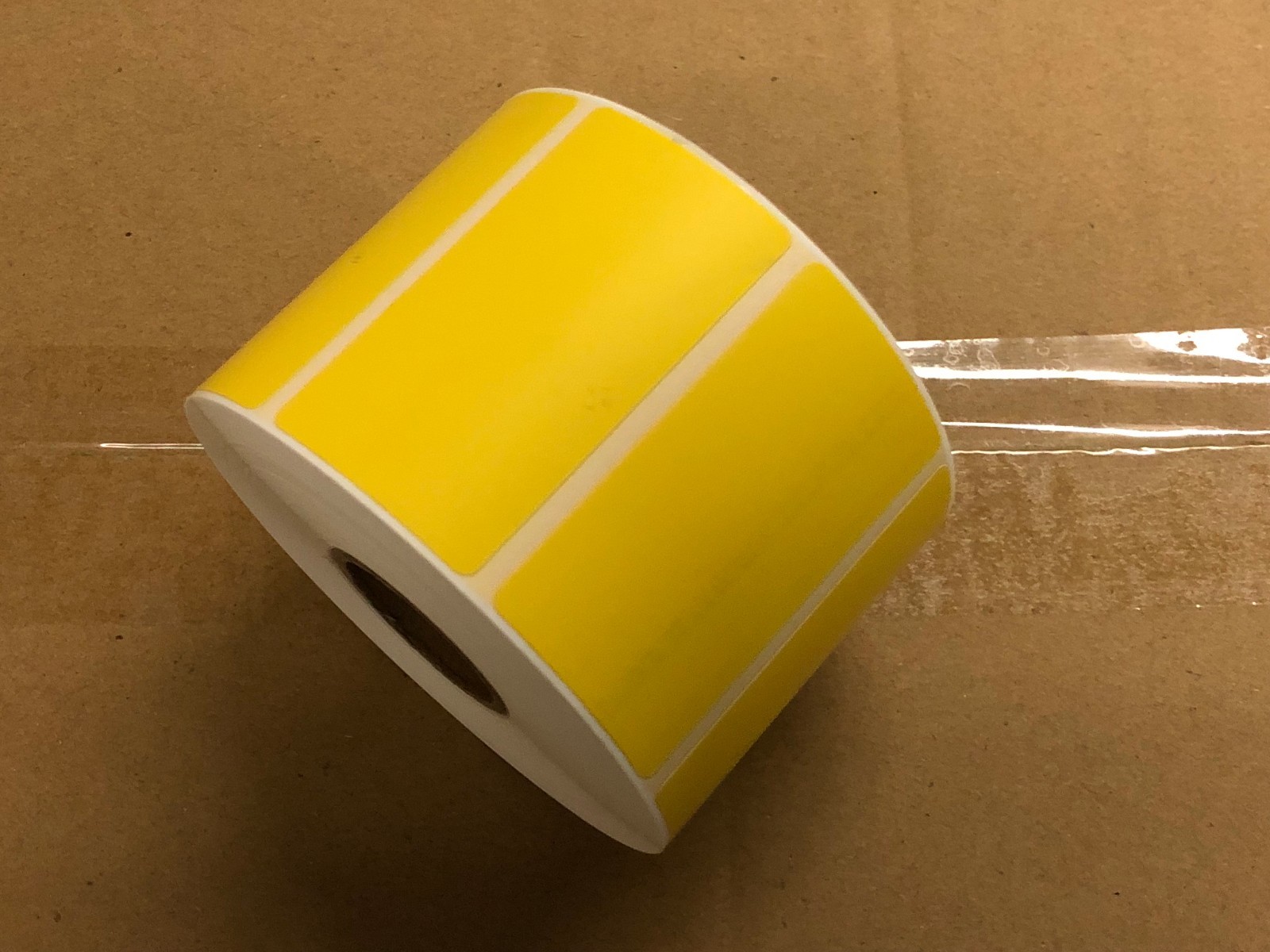 1 Roll of 1000 Thermal Labels Yellow 2.25×1.25 1″ Core Direct FBA Barcode Labels