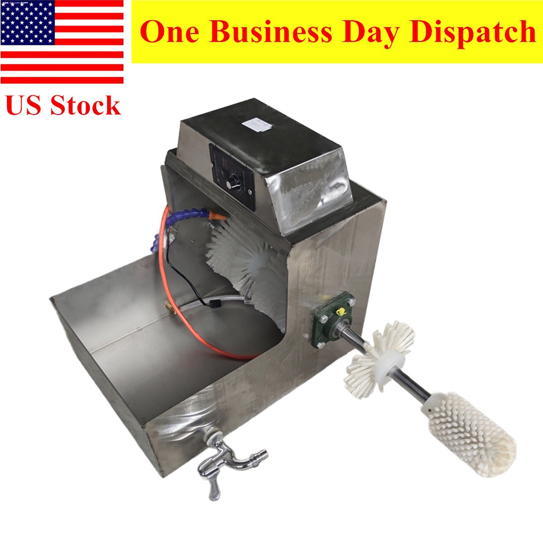 Industrial Grade Electric Shoe Washing Cleaning Machine w/ Nylon Roller Brushes