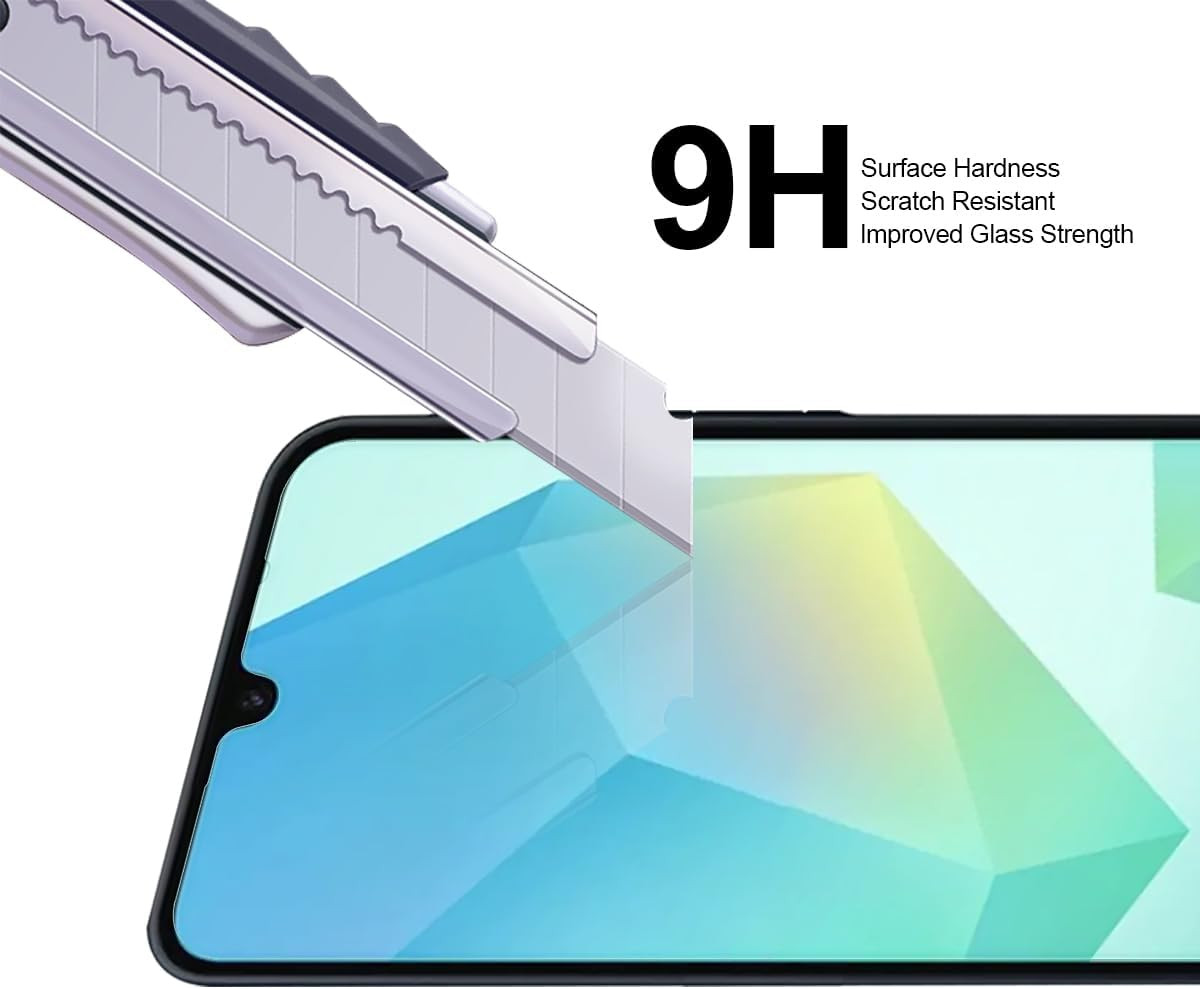 (2 Pack) Designed for Samsung Galaxy A16 5G Tempered Glass Screen Protector, ant