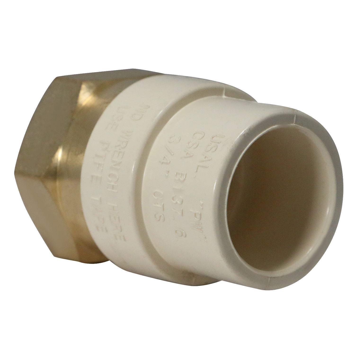 25 Pcs. 3/4″ Female NPT x 3/4″ CPVC Adapter, Lead Free, 3/4″ CPVC Female Adapter