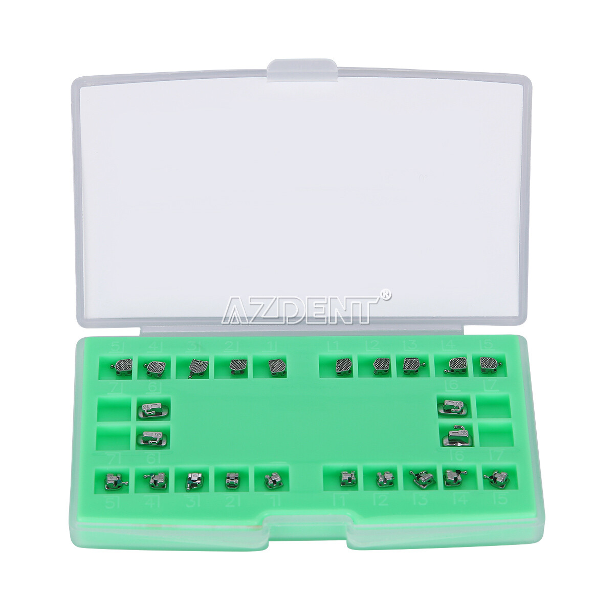 100X Dental Ortho MIM Self Ligating Bracket Brace Mini Roth.022 Hooks 345 AZDENT