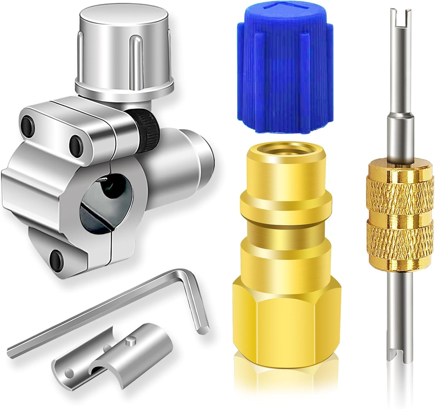 A/C Retrofit Valve Kit Refrigerant Retrofit Valve Set with R12 to R134A Low Side