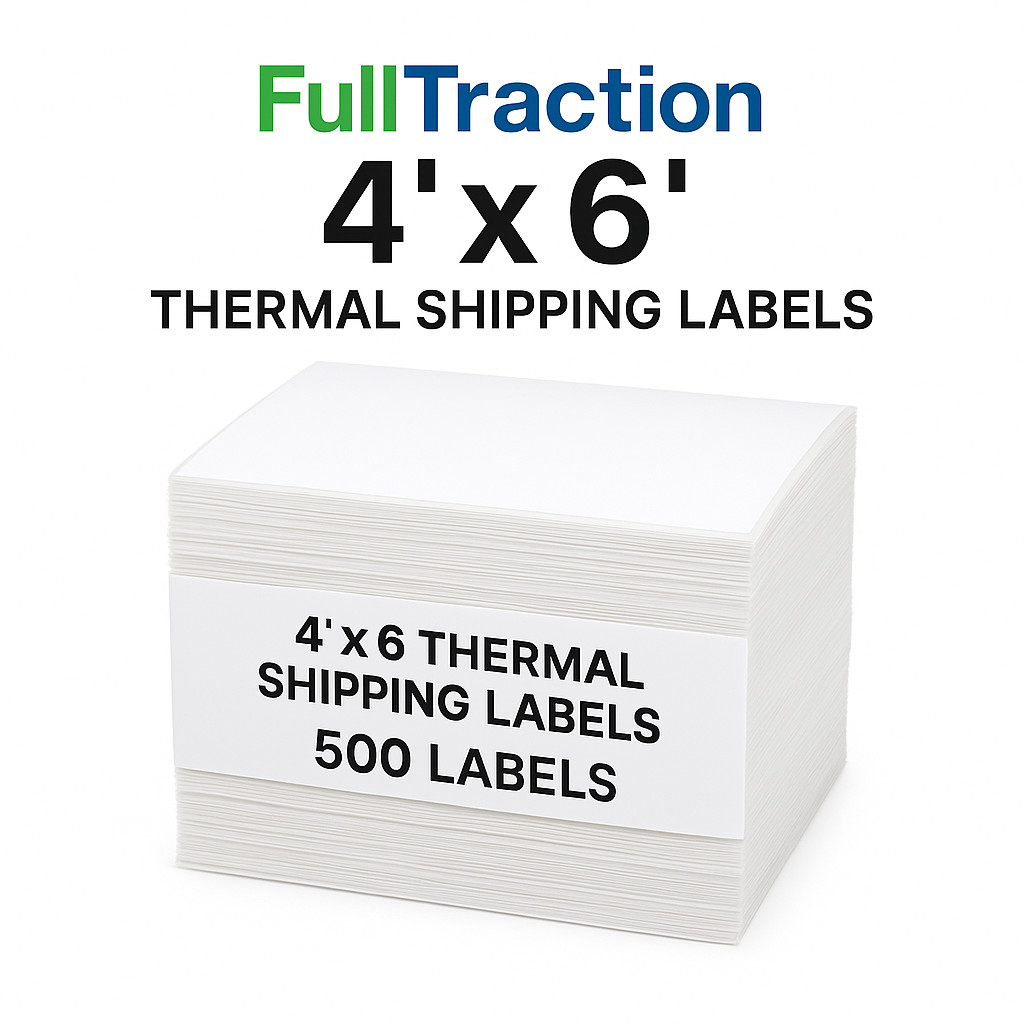 4″x6″ Direct Thermal Shipping Labels Fanfold for all 4×6 printers 500 per stack