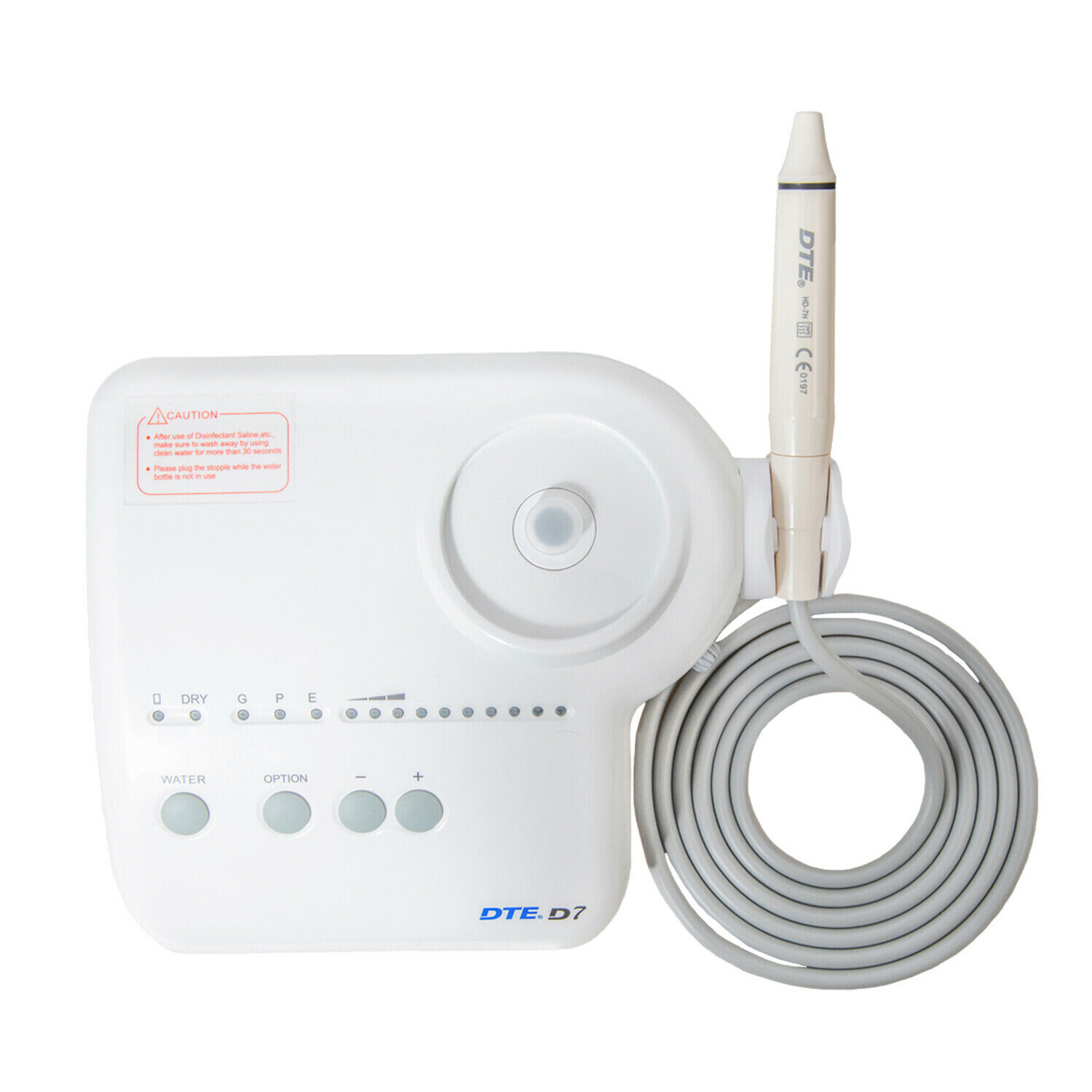 Woodpecker DTE D7 Dental Ultrasonic Piezo Scaler HD-7H Handpiece With 8 Tips