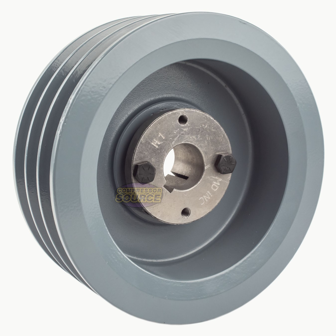 Cast Iron 5.5″ Triple Groove Pulley Belt B Section 5L with 1 Inch Sheave Bushing