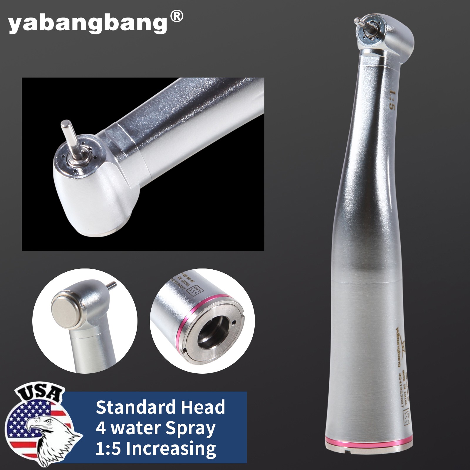 1:5 Increasing Contra Angle Fiber Optic Handpiece/High Speed 4H Coupler Dental