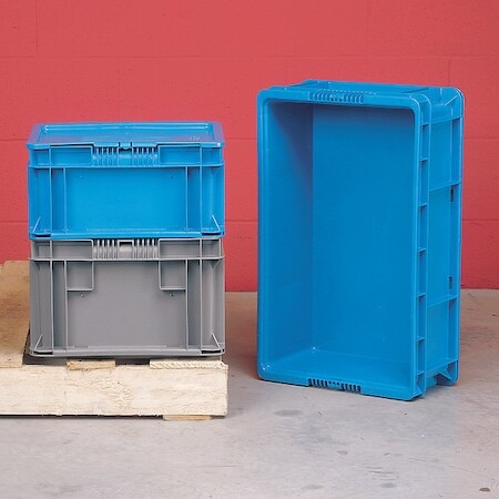 Orbis Nxo2415-9 Blue Straight Wall Container, Blue, Plastic, 24 In L, 15 In W,