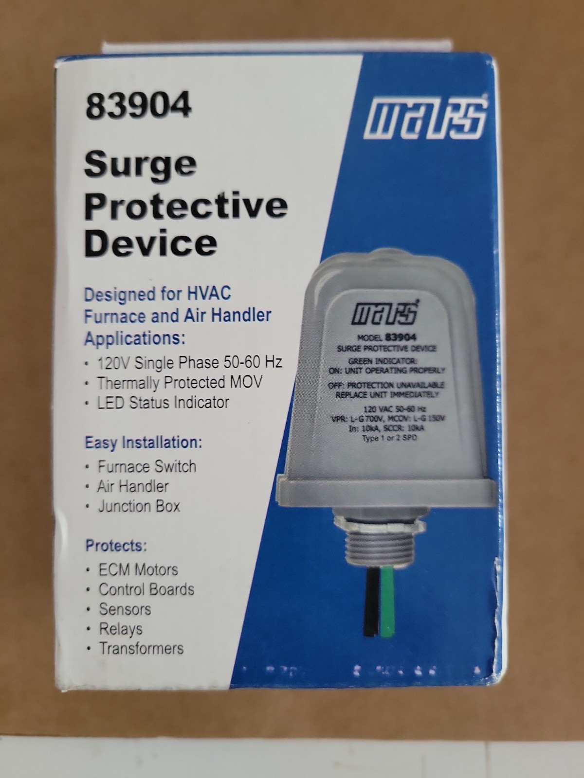Mars 83904 Surge Protective Device 120V Single Phase