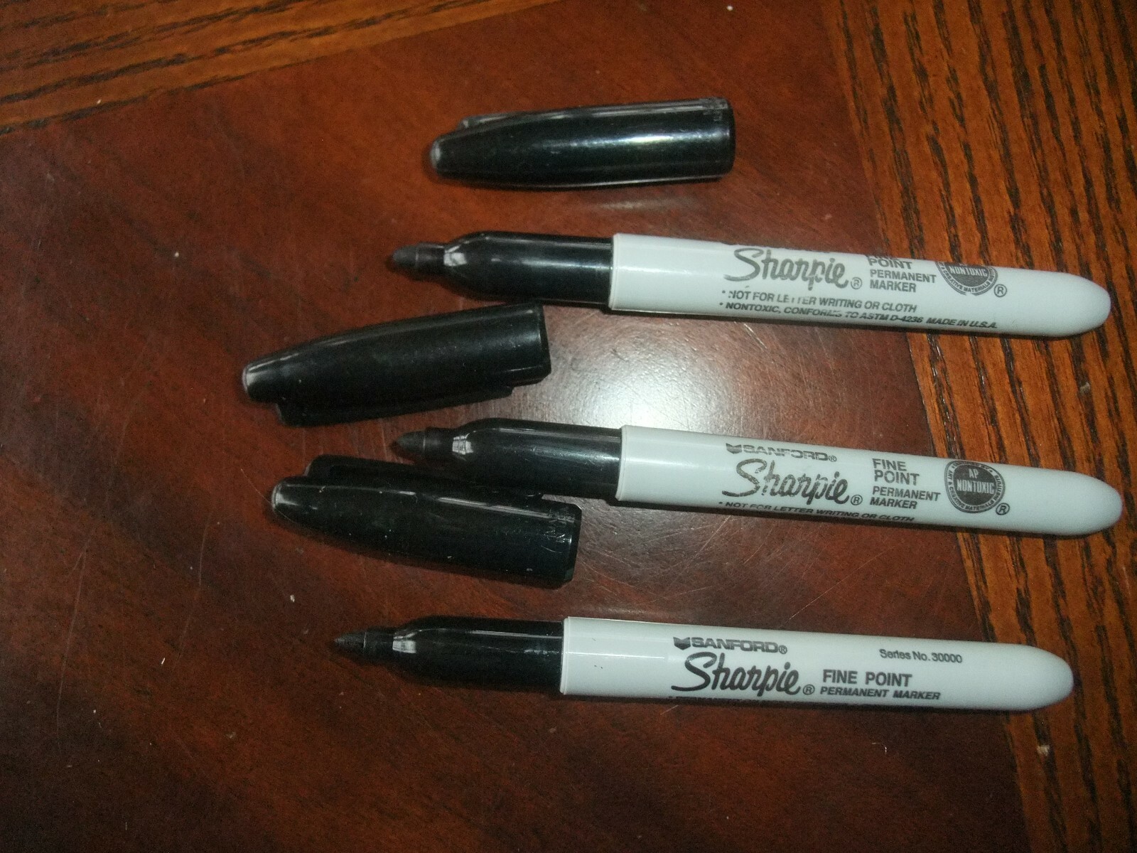 Sharpie Premium Permanent Fine Point Marker Black (3 Markers) # 6