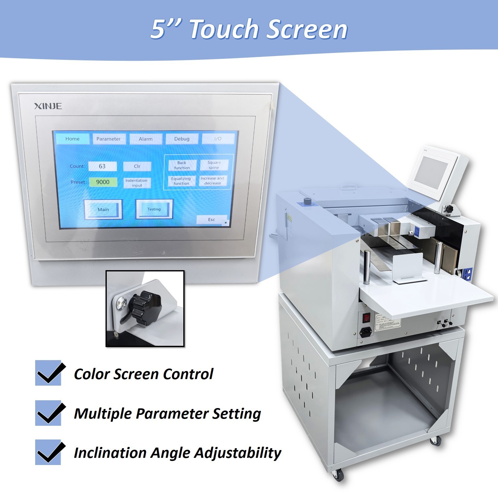 13 inch Fully Automatic Scoring Paper Cutter Creasing Machine Digital Touch 110V