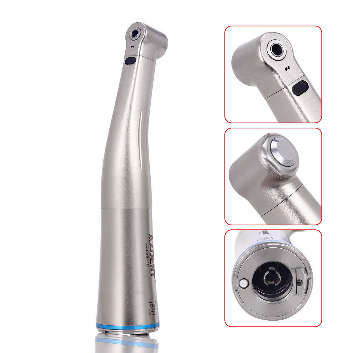 1:1 Dental Pieza de mano quirúrgica de contraángulo recto LED Inter/Exter Spray