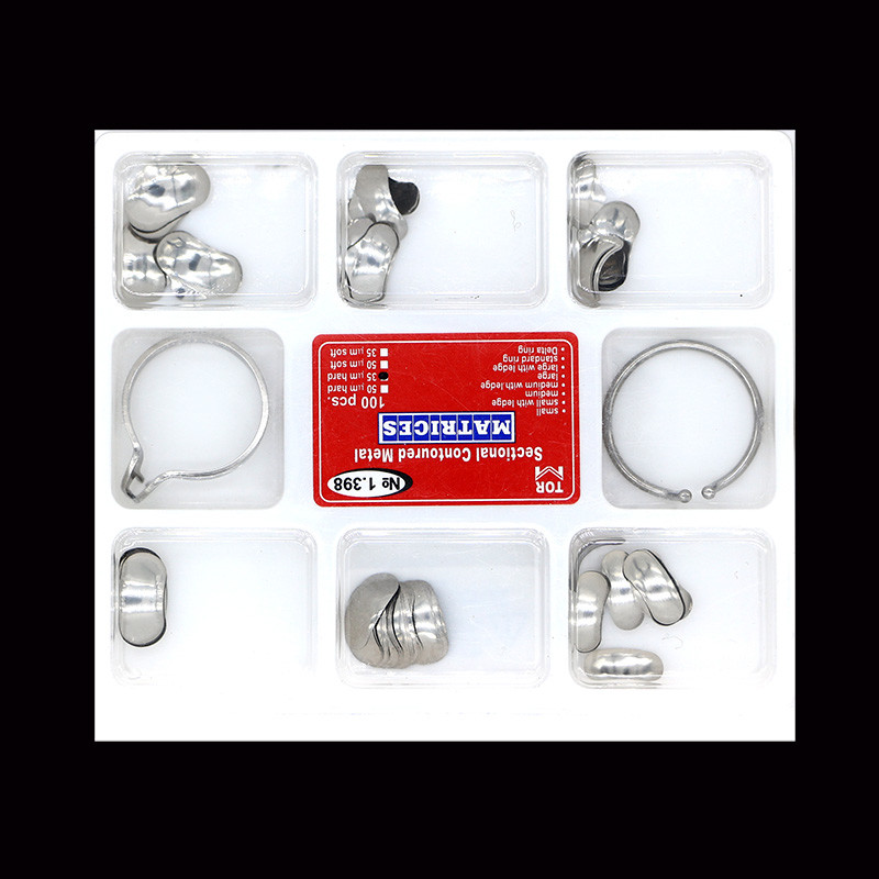Dental Matrix Sectional Contoured Metal Matrices No.1.398 30/box Tor+ Plier