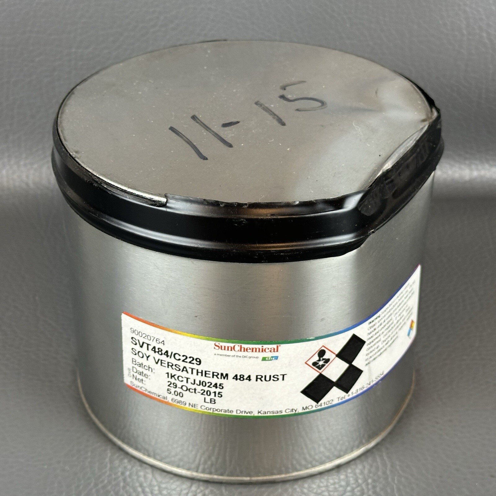 SUN CHEMICAL **RUST** OFFSET PRINTING INK OIL BASED 5 LBS PANTONE # 484 RUST
