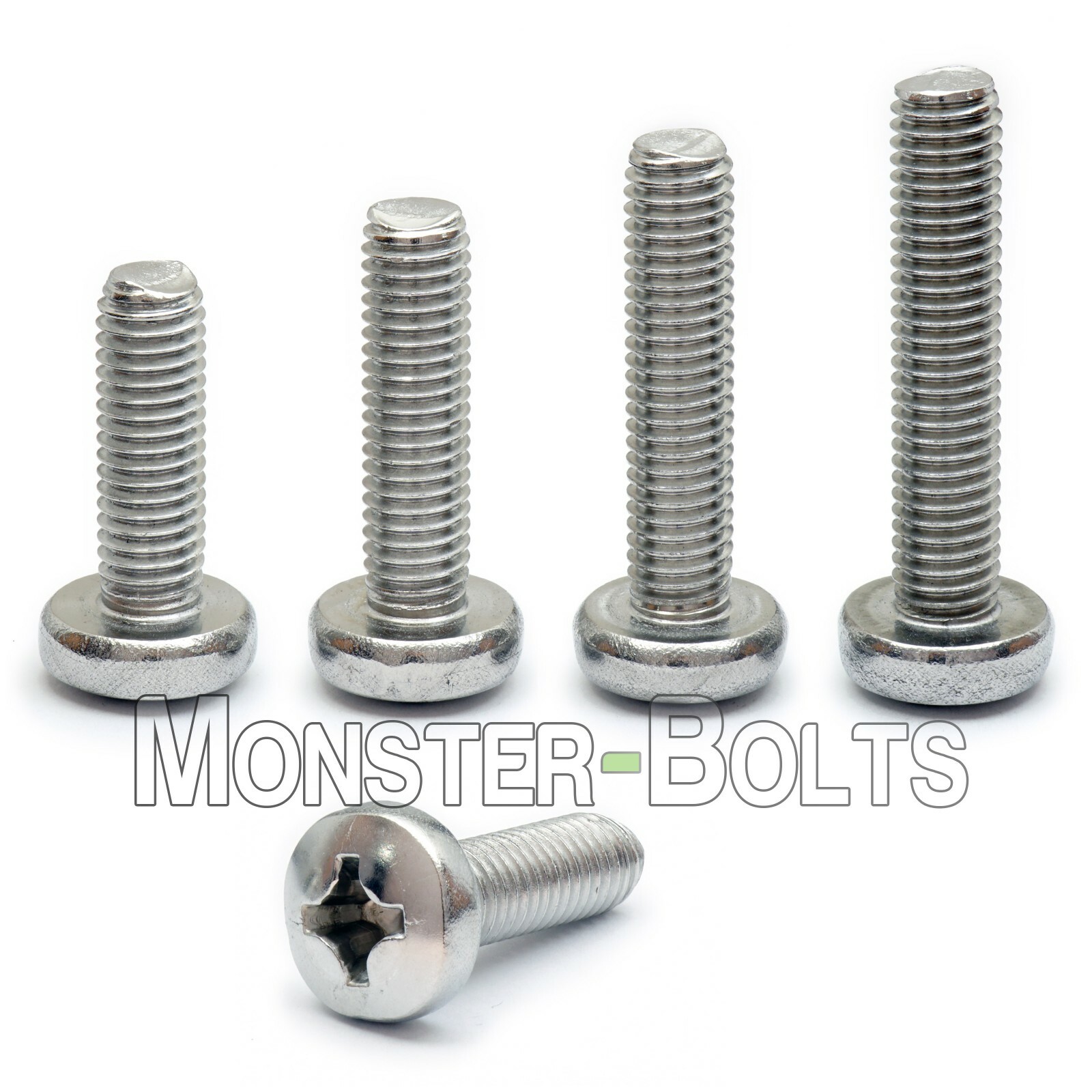 M5 Stainless Steel Phillips Pan Head Machine Screws, Cross Recessed DIN 7985A