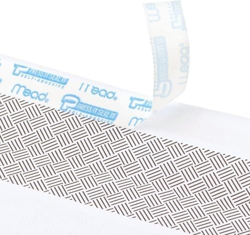 Mead #10 Security Business Envelopes Letter Size 4-1/8″ x 9-1/2″ – Peel and Seal