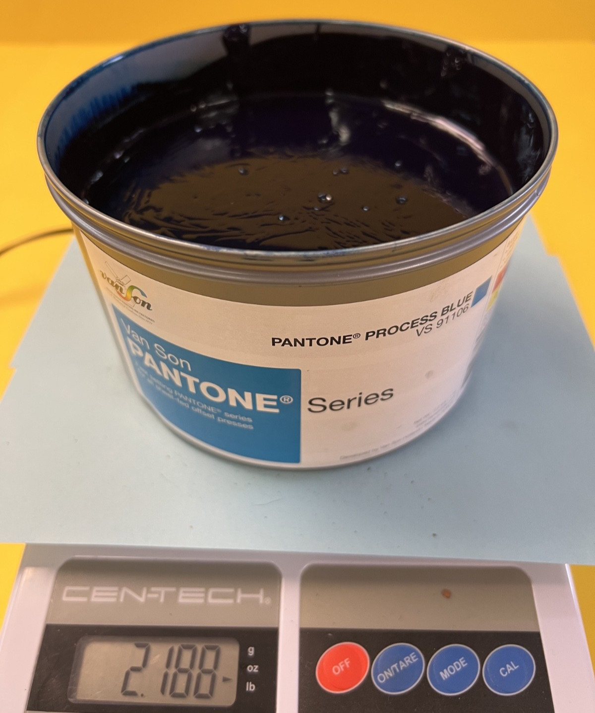 PANTONE PROCESS BLUE PRINTING INK VAN SON OIL BASE 2 LBS LIGHT TACK