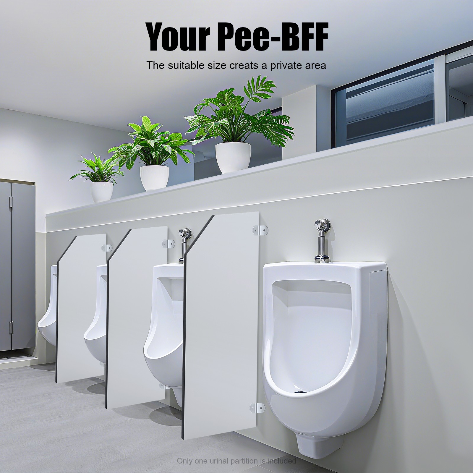 Toilet Partition Men’s Urinal Privacy Screen For Hotel Public Place Bathroom 35″