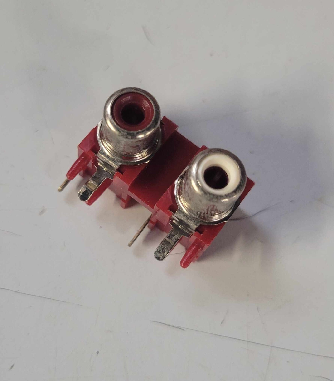 Hosiden PCB Mount Dual RCA Jacks NOS JPJ0811-01-230 3.7 pounds Bulk bag