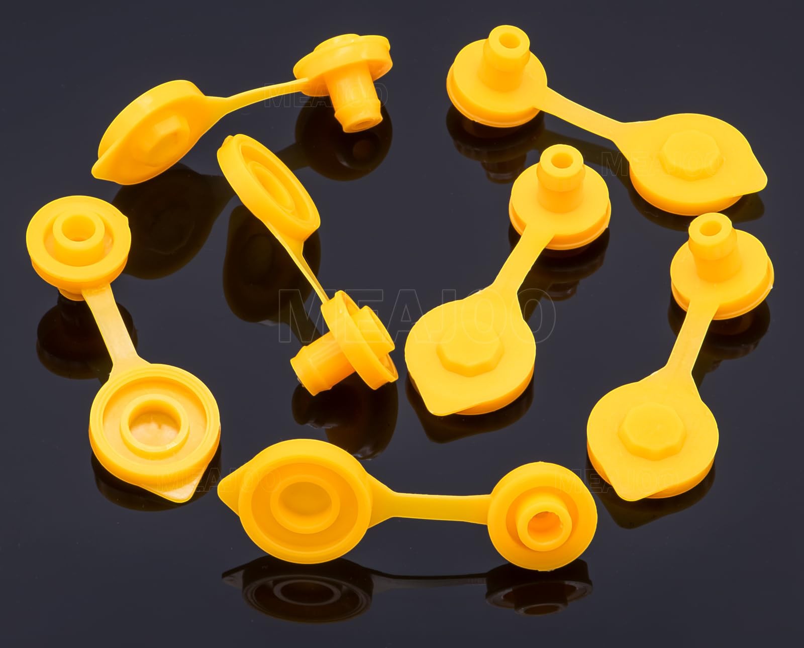 MEAJOO 5Pack Gas Can Vent Cap Kit Yellow Vent Plugs for Old Style Water & Ga…