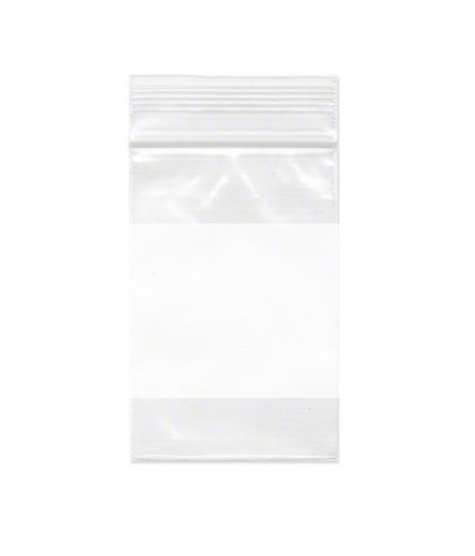 Dazzling Displays 4 Mil 3″ x 4″ Resealable Poly Bag with White Block – 1,000