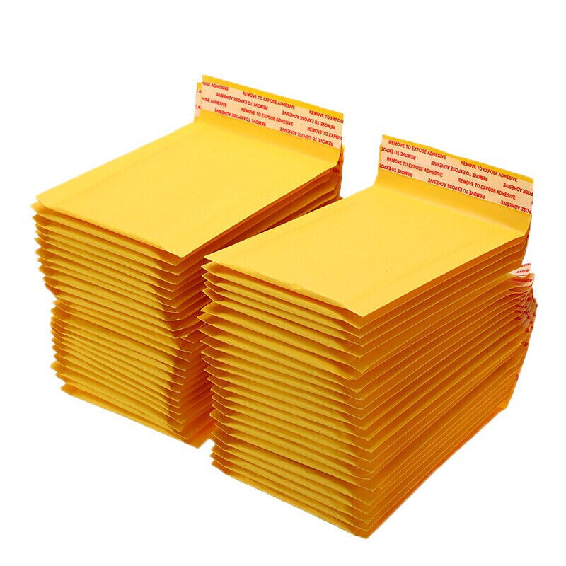 50 #0 6×10 Kraft Bubble Envelopes Padded Shipping Mailers 6.5″x9″
