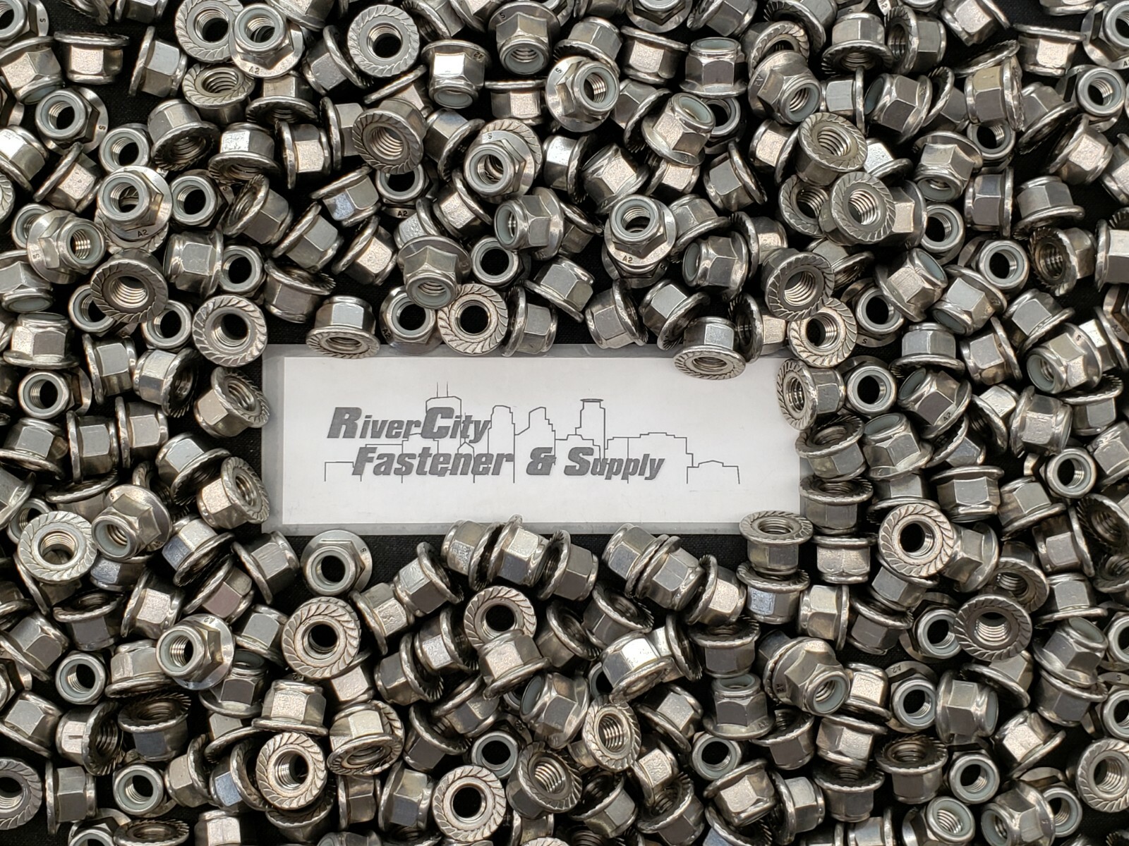 (10) M10-1.5 Flange Stop Lock Nut Nylon Insert Stainless DIN 6926 10mm M10x1.5