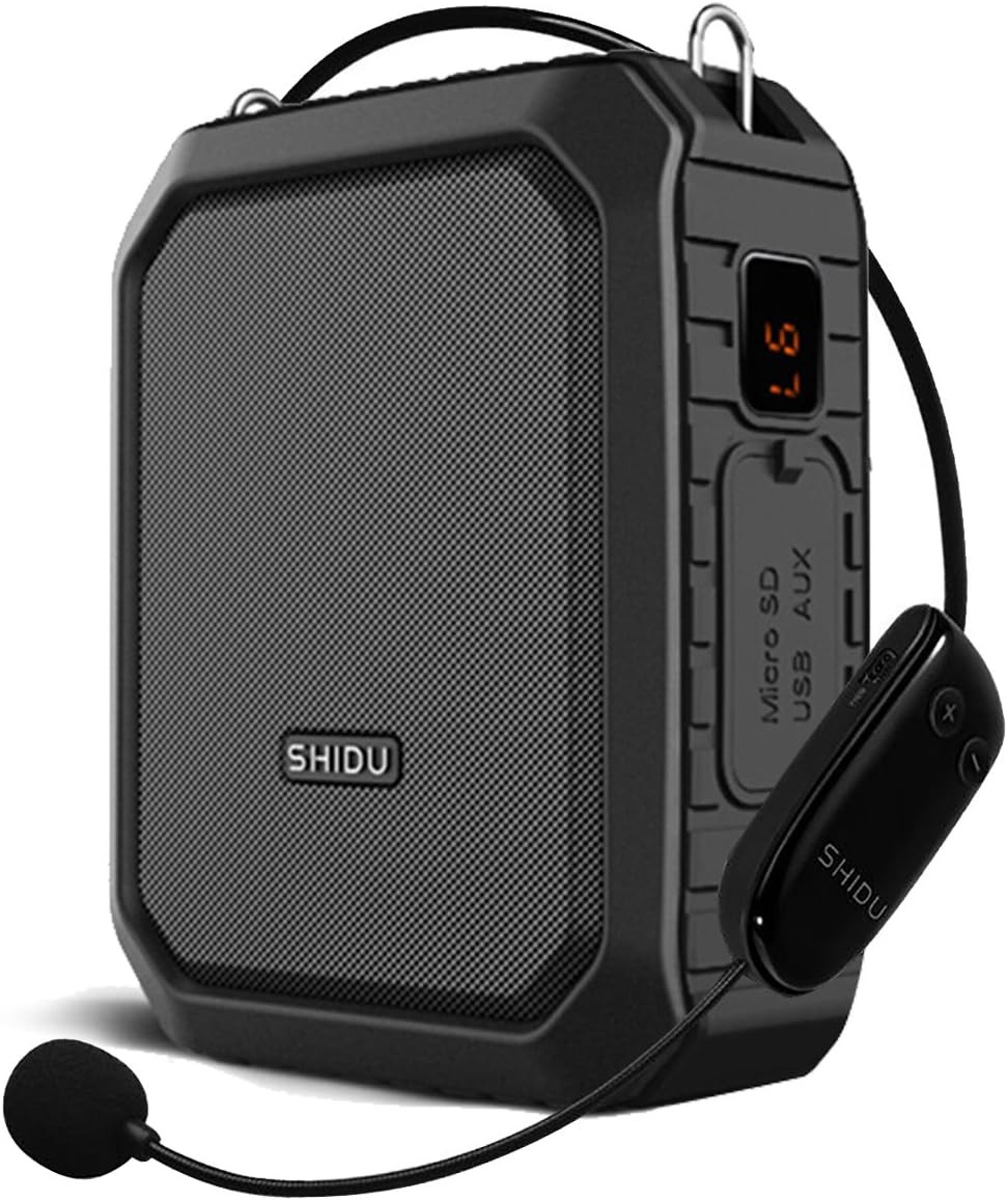 Wireless Voice Amplifier Bluetooth Headset Mic, 18W IPX5 Waterproof Microphon…