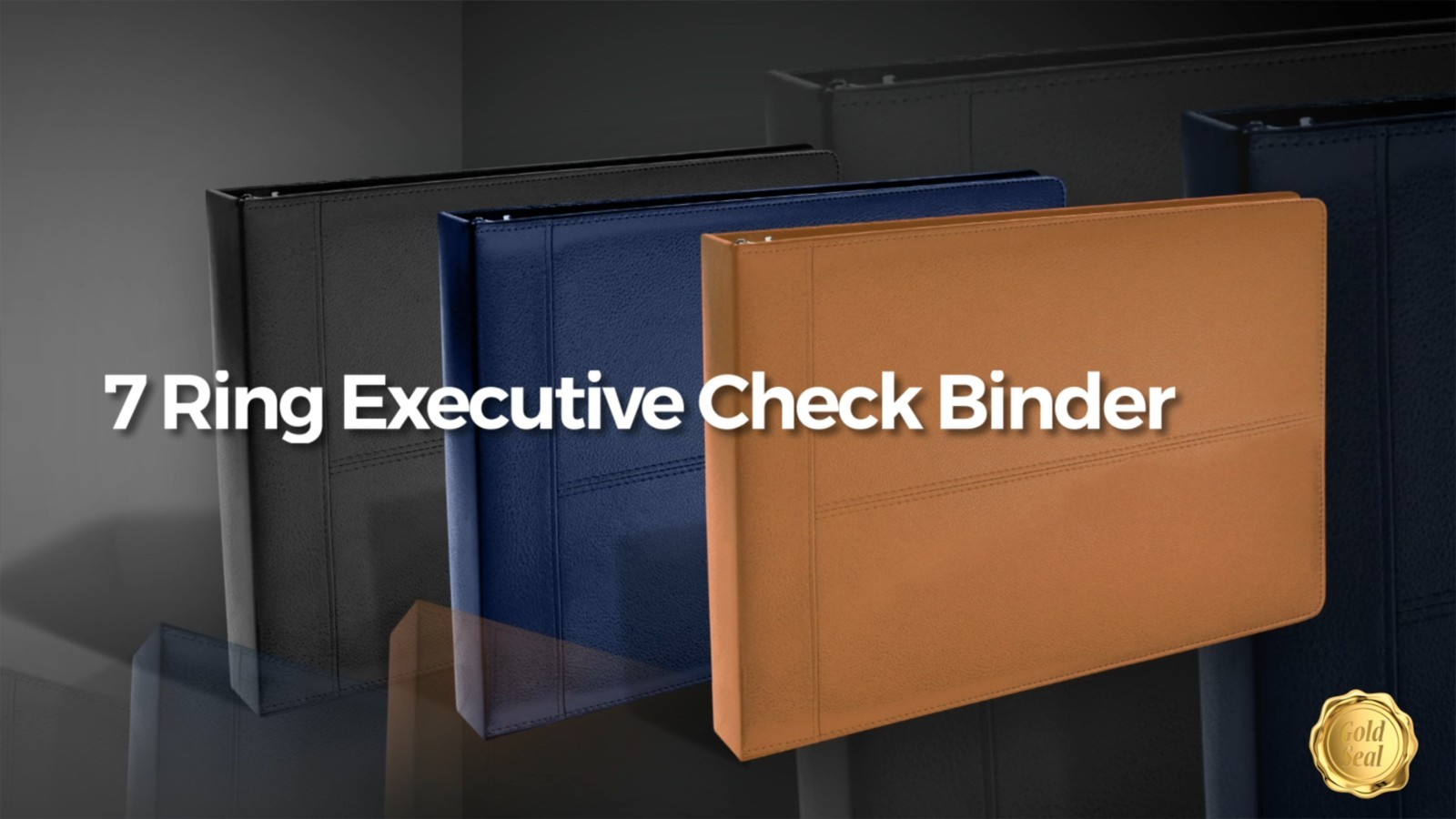 Executive Check Binder with Zipper Pouch, Premium Leatherette, 600 Check Capacit