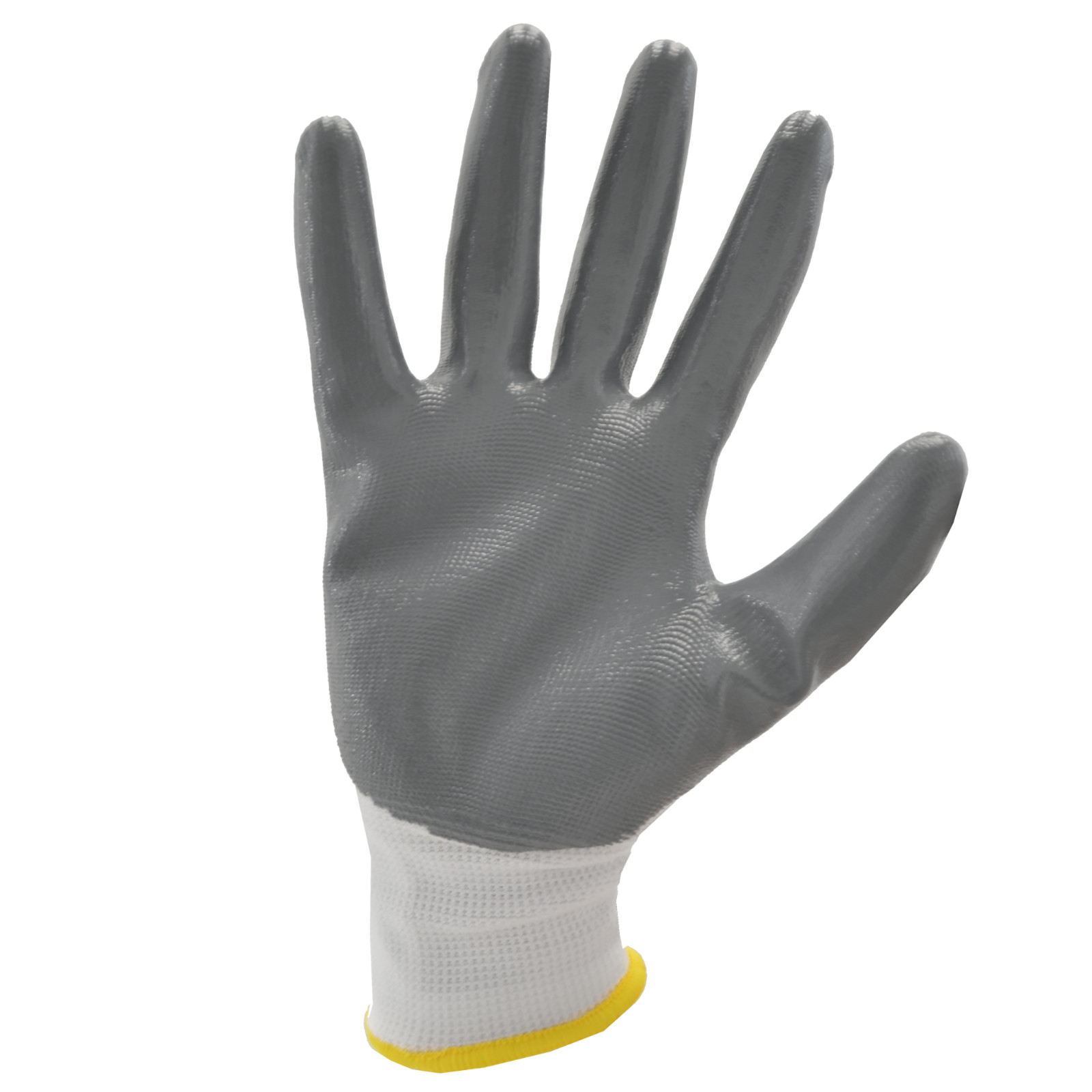 Grey Nitrile Dipped Poly Work Gloves ( 12 Pairs ) 1 Dozen JORESTECH
